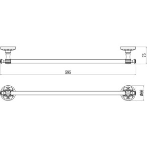 Полотенцедержатель Savol серия 58b золото (S-005824B)