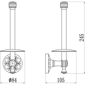 Держатель запасного рулона Savol серия 58с бронза (S-005852-1C)