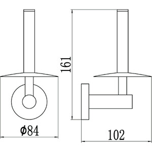 Держатель запасного рулона Savol серия 87 хром (S-008752-1)