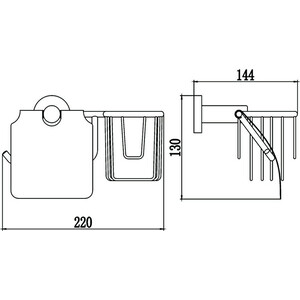 Держатель туалетной бумаги и освежителя Savol серия 87 с крышкой, хром (S-L08751)
