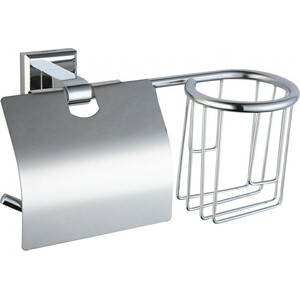 Держатель туалетной бумаги и освежителя Savol серия 95 с крышкой, хром (S-L09551)
