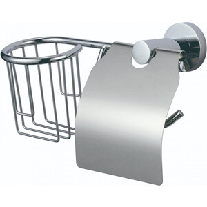 Держатель туалетной бумаги и освежителя Savol серия 87 с крышкой, хром (S-R08751)