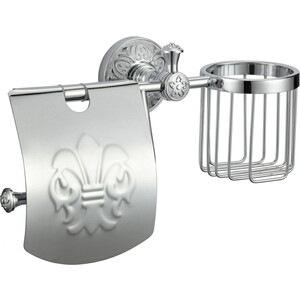 Держатель туалетной бумаги и освежителя Savol серия 58а с крышкой, хром (S-L05851A)