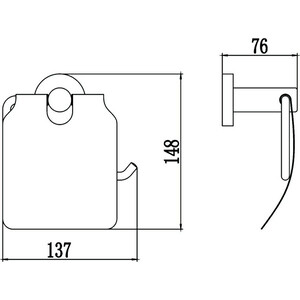 Держатель туалетной бумаги Savol серия 87 с крышкой, хром (S-008751)