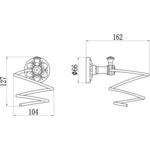 Держатель фена Savol серия 58а хром (S-005855A)