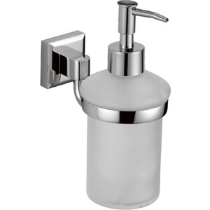 Дозатор для жидкого мыла Savol серия 95 хром/стекло матовое (S-009531)