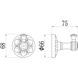 Крючок Savol серия 58с бронза (S-005853C)