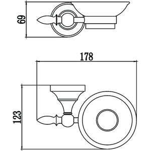 Мыльница Savol серия 68а хром (S-06859A)
