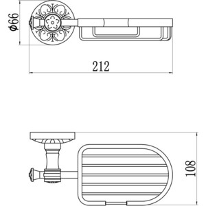 Мыльница Savol серия 58b золото (S-005832B)