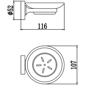 Мыльница Savol серия 87 хром/стекло матовое (S-008759)