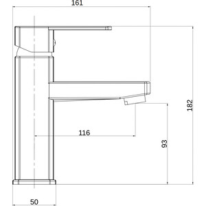 Смеситель для раковины Orange OneLife полимерный, черный матовый (P06-021b)