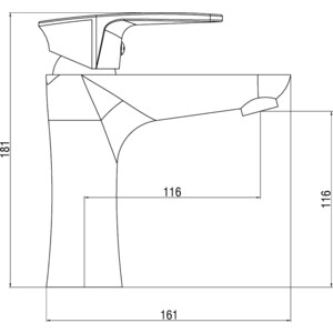 Смеситель для раковины Orange OneLife полимерный, хром (P09-021cr)