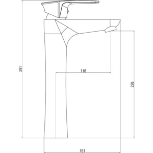 Смеситель для раковины Orange OneLife полимерный, хром (P09-121cr)