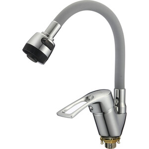 Смеситель для кухни D-Lin с гибким изливом, серый (D150422-2T)