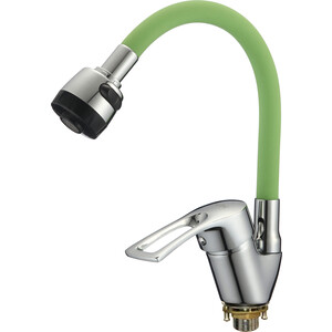 Смеситель для кухни D-Lin с гибким изливом, зеленый (D150422-5T)