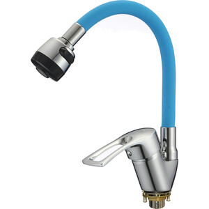 Смеситель для кухни D-Lin с гибким изливом, синий (D150422-6T)