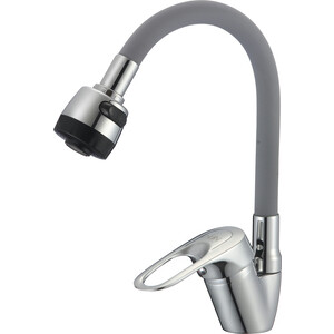 Смеситель для кухни D-Lin с гибким изливом, серый (D150628-2T)