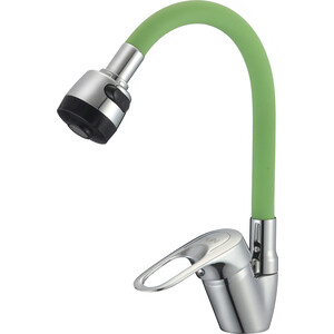 Смеситель для кухни D-Lin с гибким изливом, зеленый (D150628-5T)