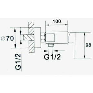 Смеситель для душа D-Lin белый (D160366-C)