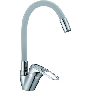 Смеситель для кухни D-Lin с гибким изливом, серый (D150628-2C)