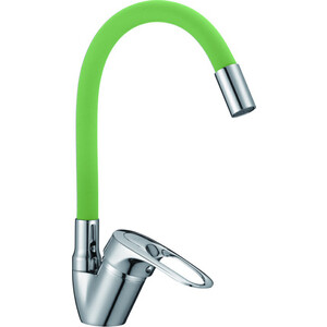 Смеситель для кухни D-Lin с гибким изливом, зеленый (D150628-5C)