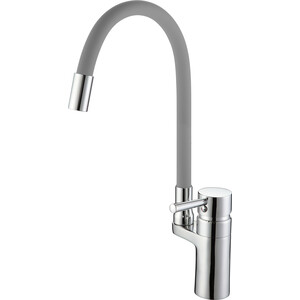 Смеситель для кухни D-Lin с гибким изливом, хром/серый (D157315-2)