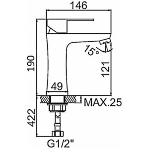 Смеситель для раковины D-Lin хром (D110362)