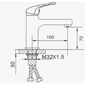 Смеситель для раковины D-Lin хром (D110460)