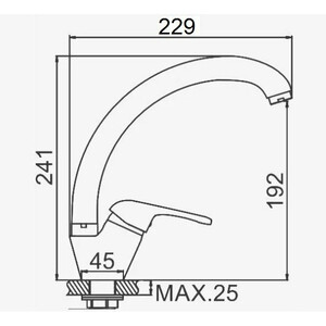 Смеситель для кухни D-Lin белый (D150411-C)