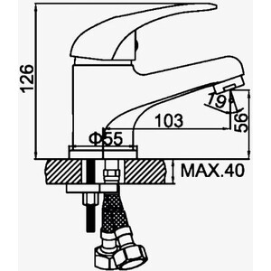 Смеситель для раковины D-Lin хром (D110602)