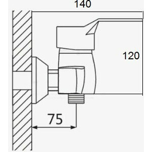 Смеситель для душа D-Lin хром (D160403)