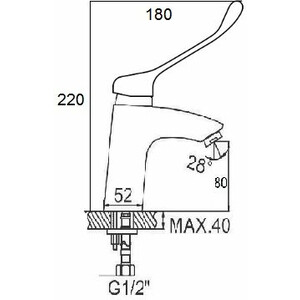 Смеситель для раковины D-Lin хром (D110427)
