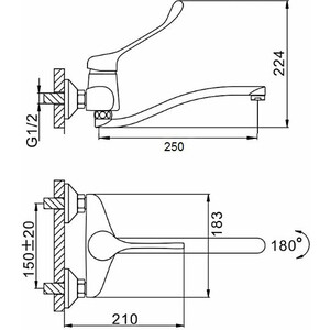 Смеситель для кухни D-Lin хром (D141427)
