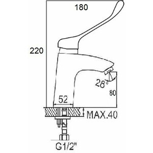 Смеситель для раковины D-Lin хром (D110427-6)