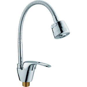 Смеситель для кухни D-Lin с гибким изливом, хром (D150409-T)