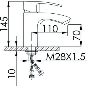 Смеситель для раковины D-Lin хром (D110365)