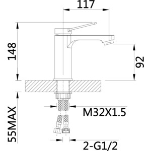 Смеситель для раковины D-Lin хром (D110364)