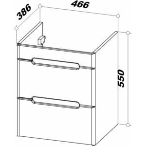 Тумба под раковину Sanstar Адель 50х40 белая (209.1-1.4.1.)