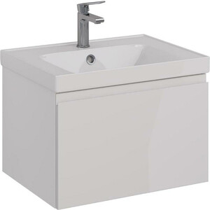 Тумба с раковиной Lemark Veon Mini 60х45 белый глянец (LM02VM60T, 641587)