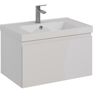 Тумба с раковиной Lemark Veon Mini 70х45 белый глянец (LM02VM70T, 641600)
