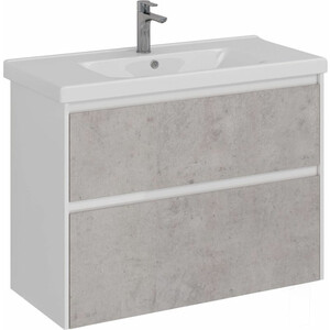 Тумба под раковину Lemark Combi 100х45 бетон/белый глянец (LM03C100T-Beton)