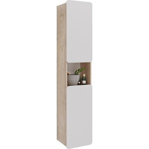 Пенал Lemark Olivia 35х170 белый глянец/дуб кантри (LM08OL35P)