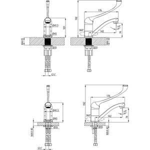 Смеситель для раковины Lemark Project хром (LM4637C)