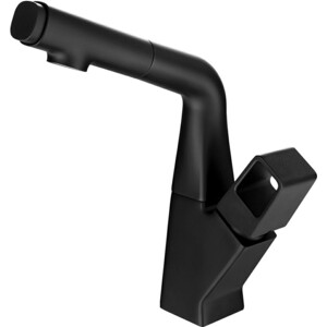 Смеситель для кухни Lemark Soul с выдвижным изливом, черный (LM6008BL)