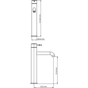 Смеситель для раковины Teska Atlas Leo L хром (E5726)