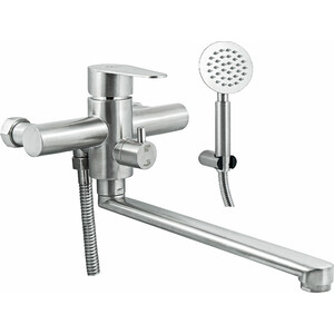 Смеситель для ванны Славен Сталь универсальный, нержавеющая сталь (СЛ-ОД-Ж31)