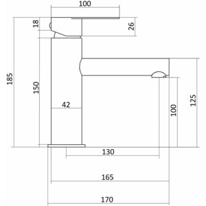 Смеситель для раковины Славен Сталь нержавеющая сталь (СЛ-ОД-Ж10)