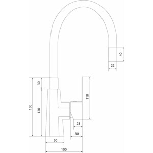 Смеситель для кухни Славен Коттедж хром (СЛ-ОД-Н26)