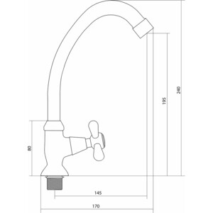 Кран для раковины Славен Прораб хром (СЛ-ОД-О13)