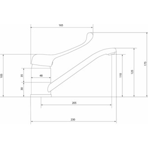 Смеситель для кухни Славен Хирург хром (СЛ-ОД-Х81)